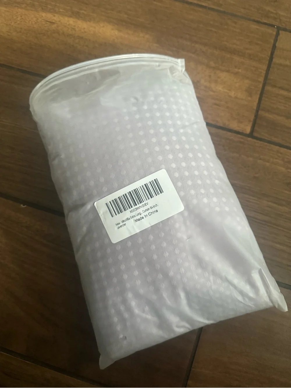 Lavender Luxury Weighted Textured Fabric Shower Curtain 72x84